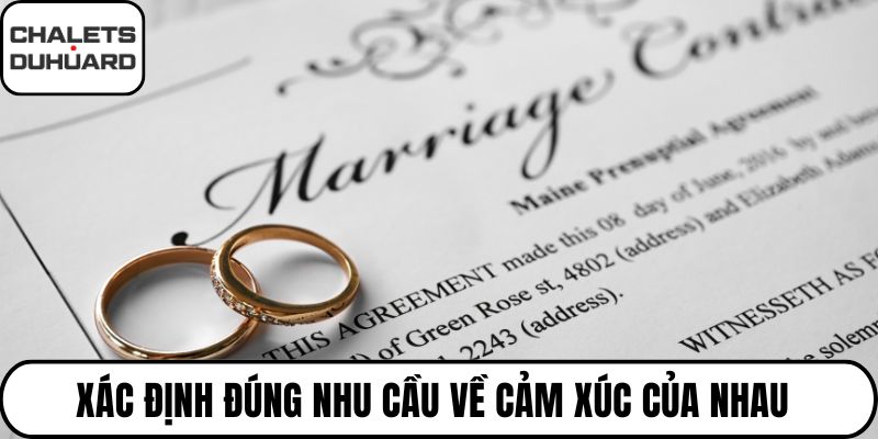 Xác định đúng nhu cầu về cảm xúc của nhau